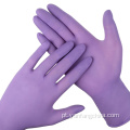 Luvas de nitrila de laboratório sem pó roxo